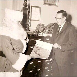 1963 Santa Christmas Real Photo New Hampshire High School Maskaraders E88R